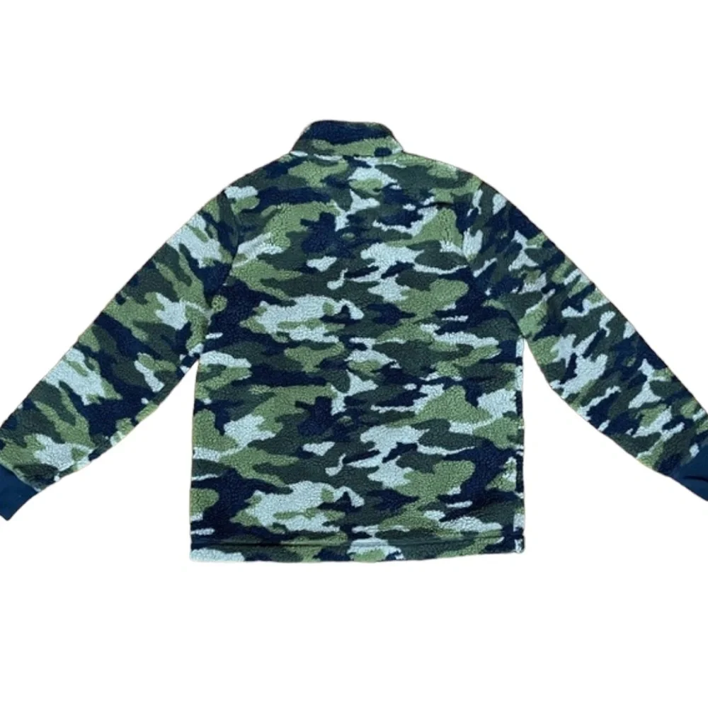 Banana Republic Fleece Camo Sherpa 1/4 Zip Pullover